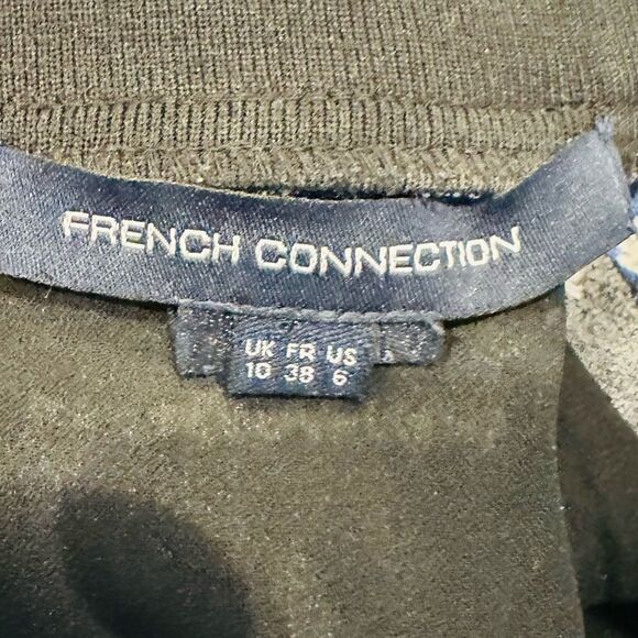 French Connection Tapir Wave Crepe Flare Dress Size 6 - Picture 7 of 8